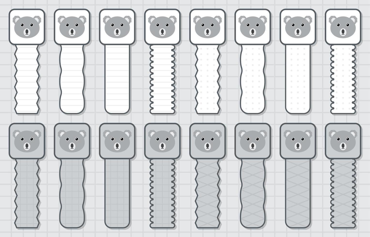 Note sticker set with Koala vector