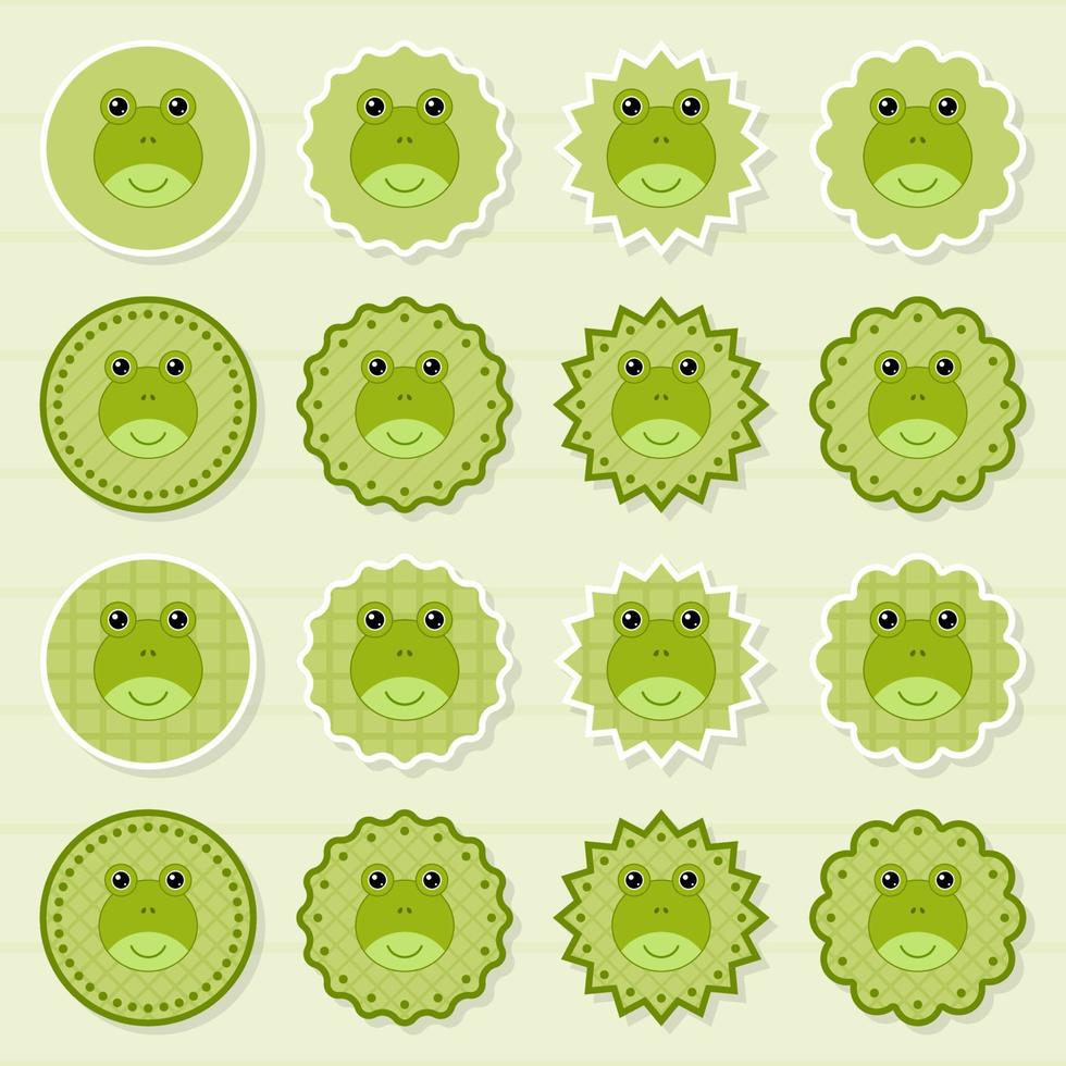 Note sticker set with Frog vector