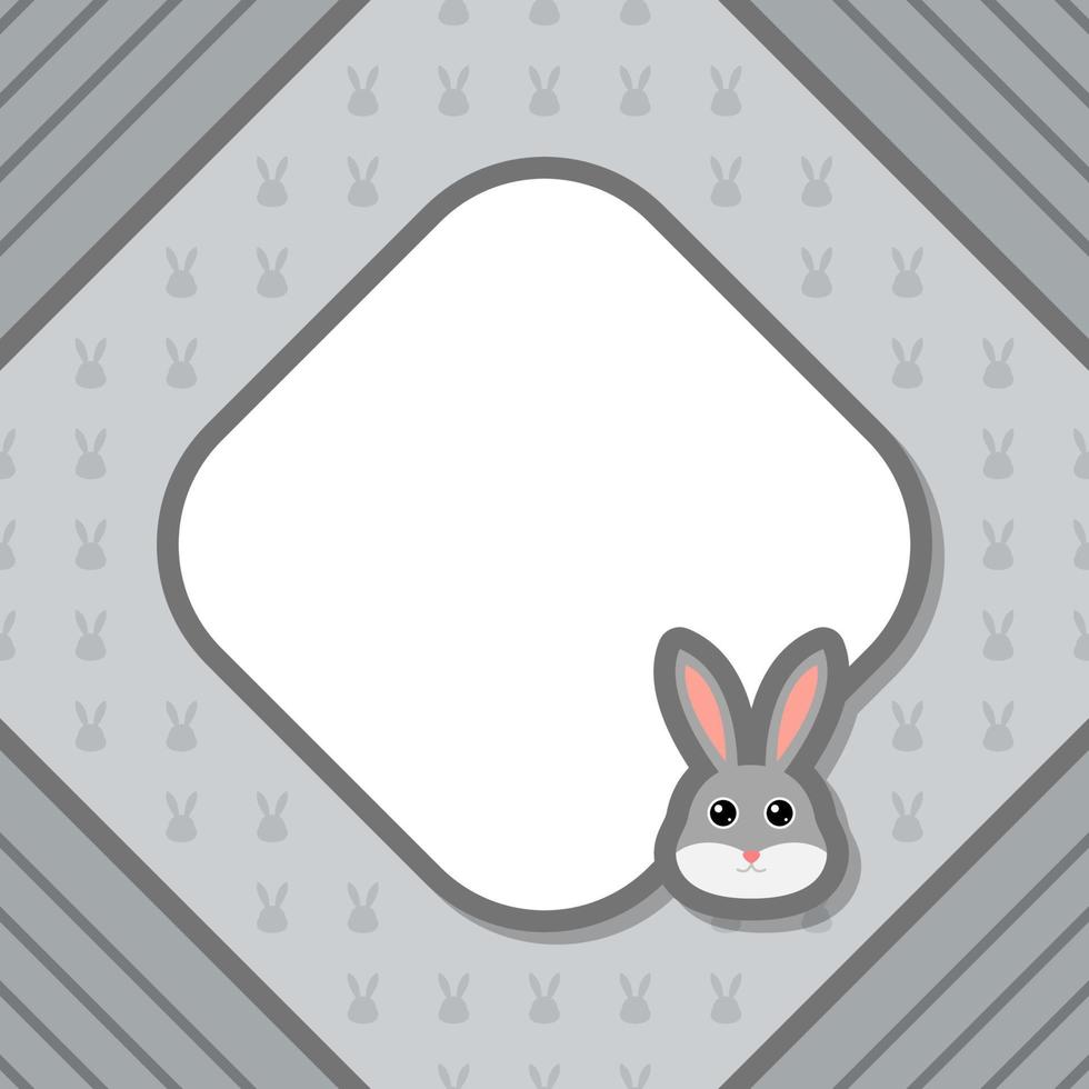 Greeting card template with Rabbit vector