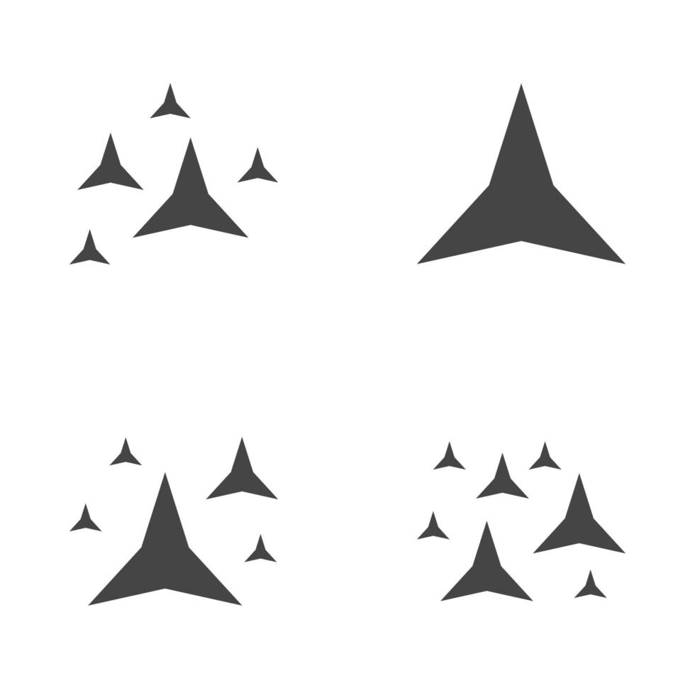 Set of stars sparkles, flat design vector