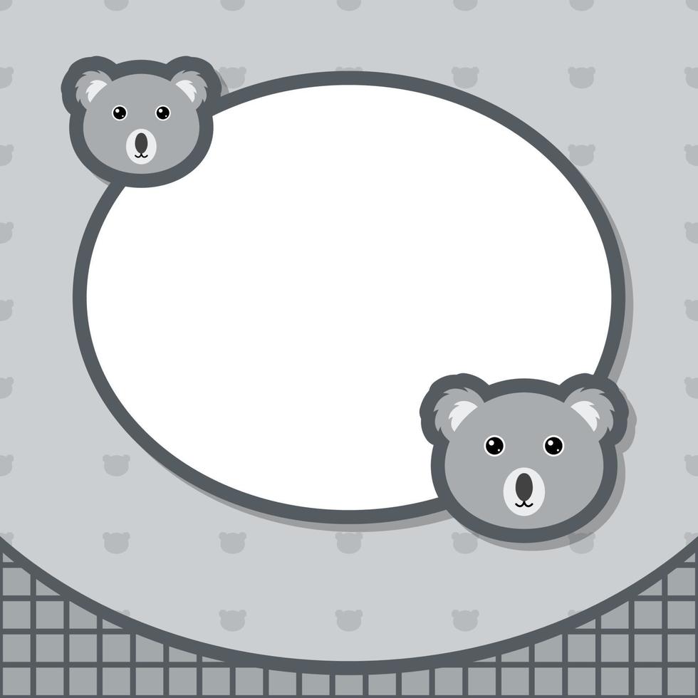 Greeting card template with Koala vector