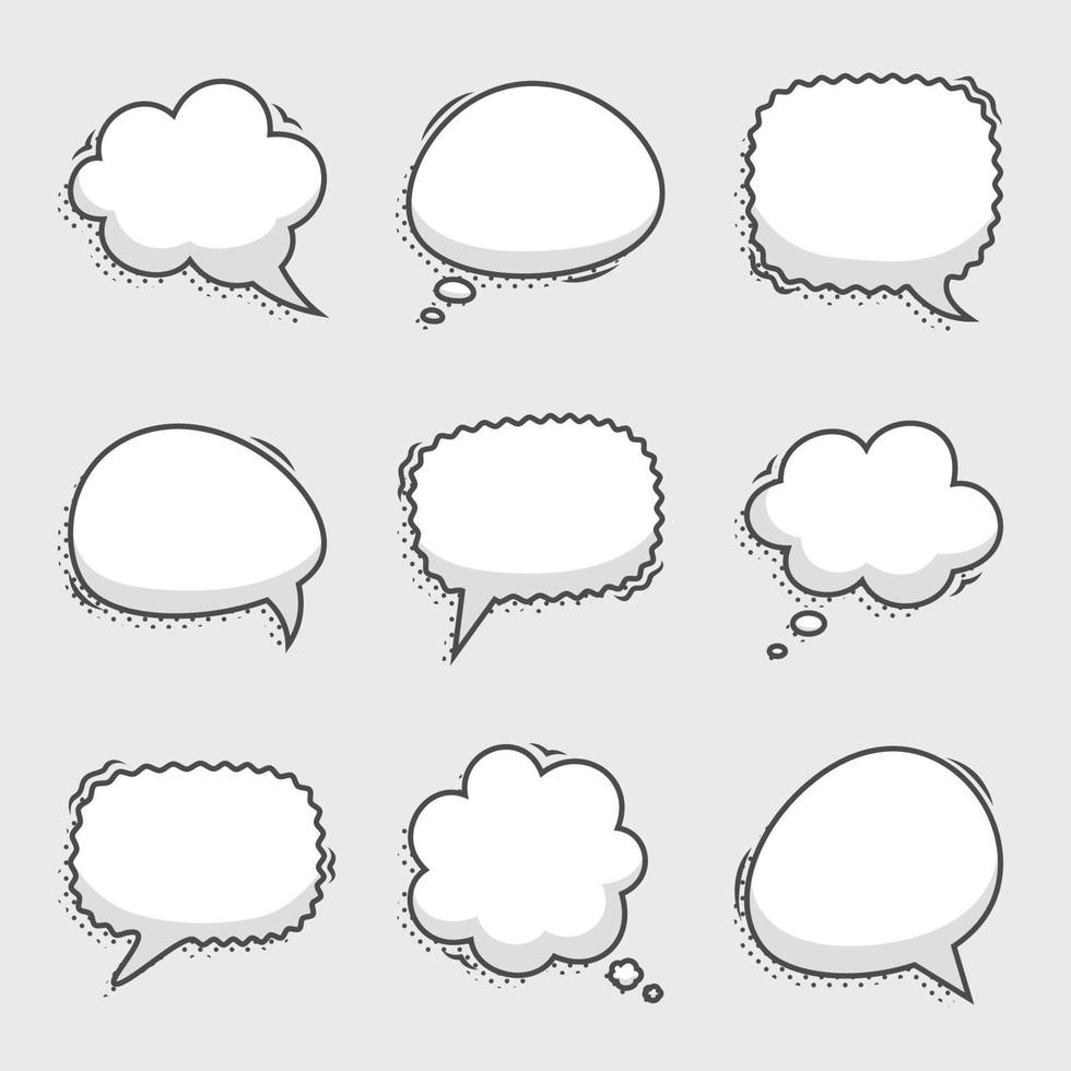 Collection of speech bubbles isolated vector