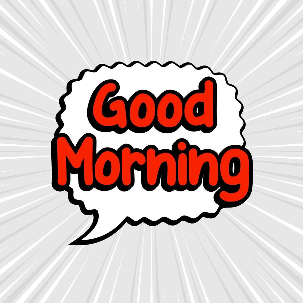 Comic speech bubbles isolated with text GOOD MORNING vector