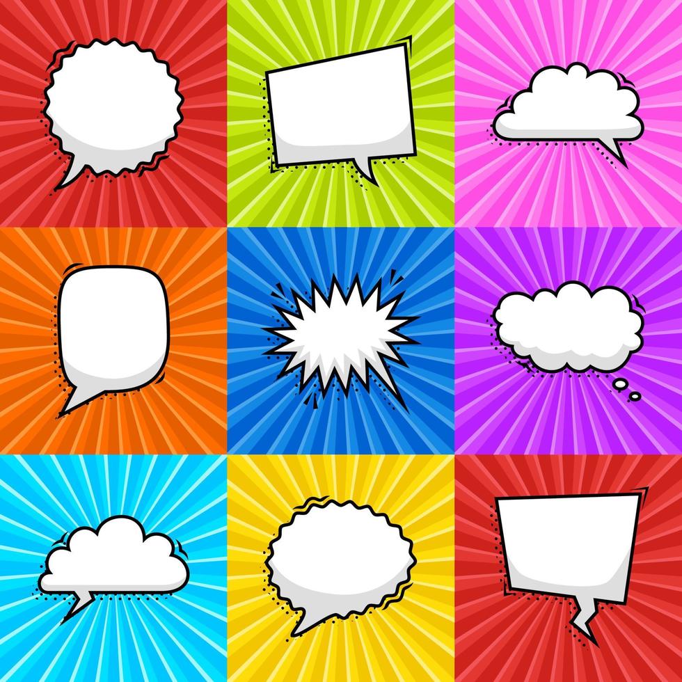 Collection of speech bubbles isolated vector