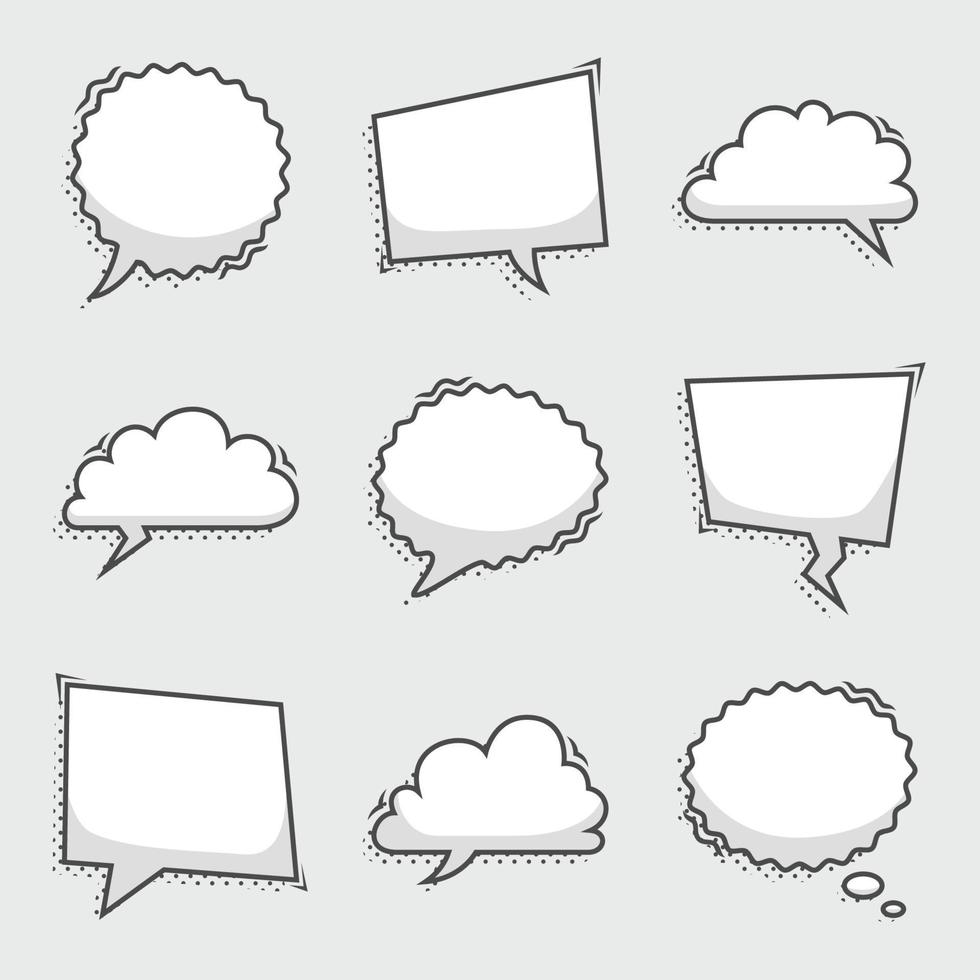 Collection of speech bubbles isolated vector
