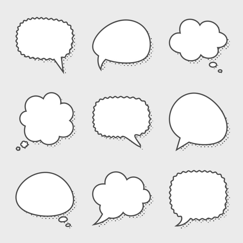 Collection of speech bubbles isolated vector