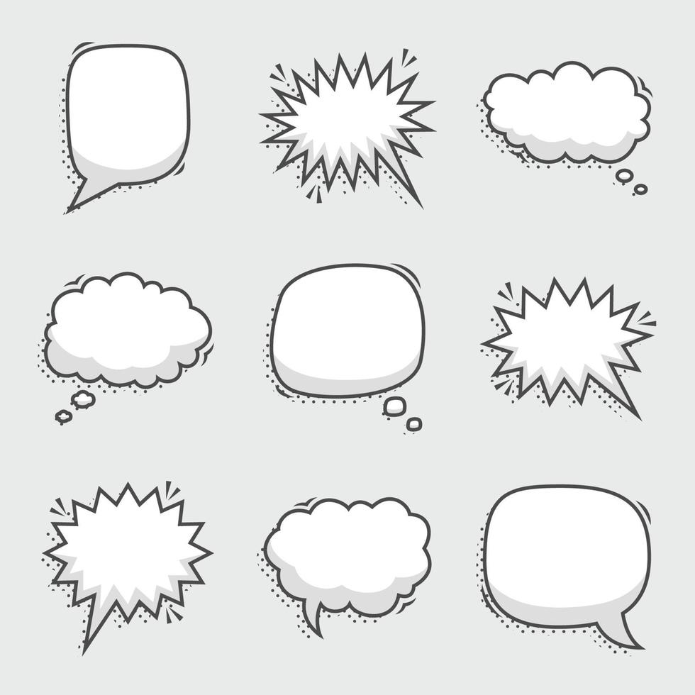 Collection of speech bubbles isolated vector