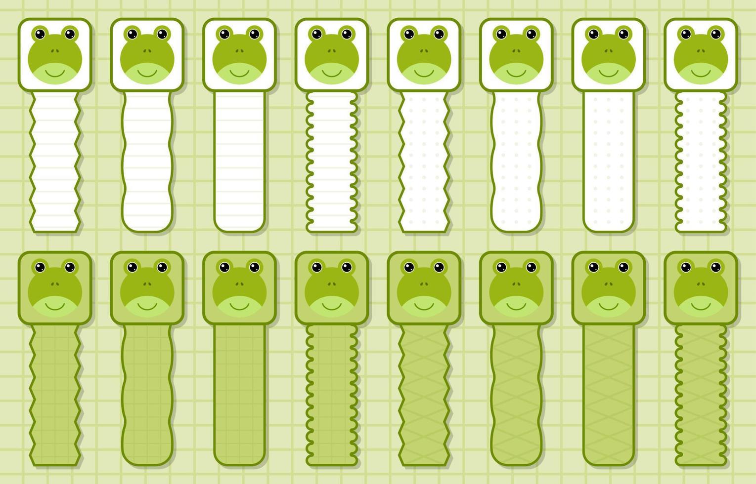 Note sticker set with Frog vector