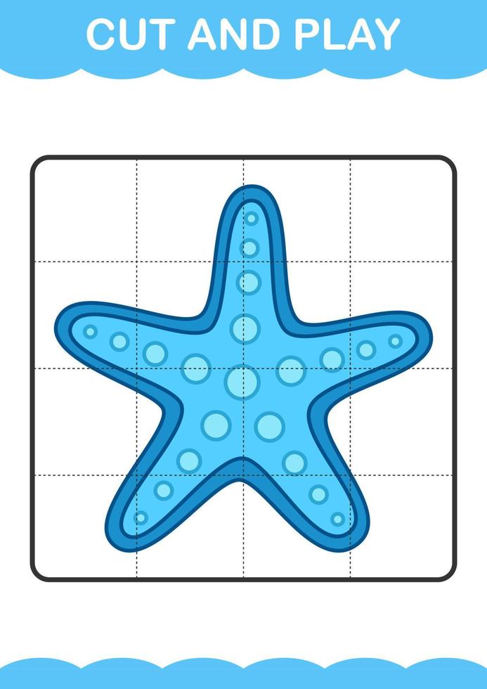 Cut and play with Starfish vector