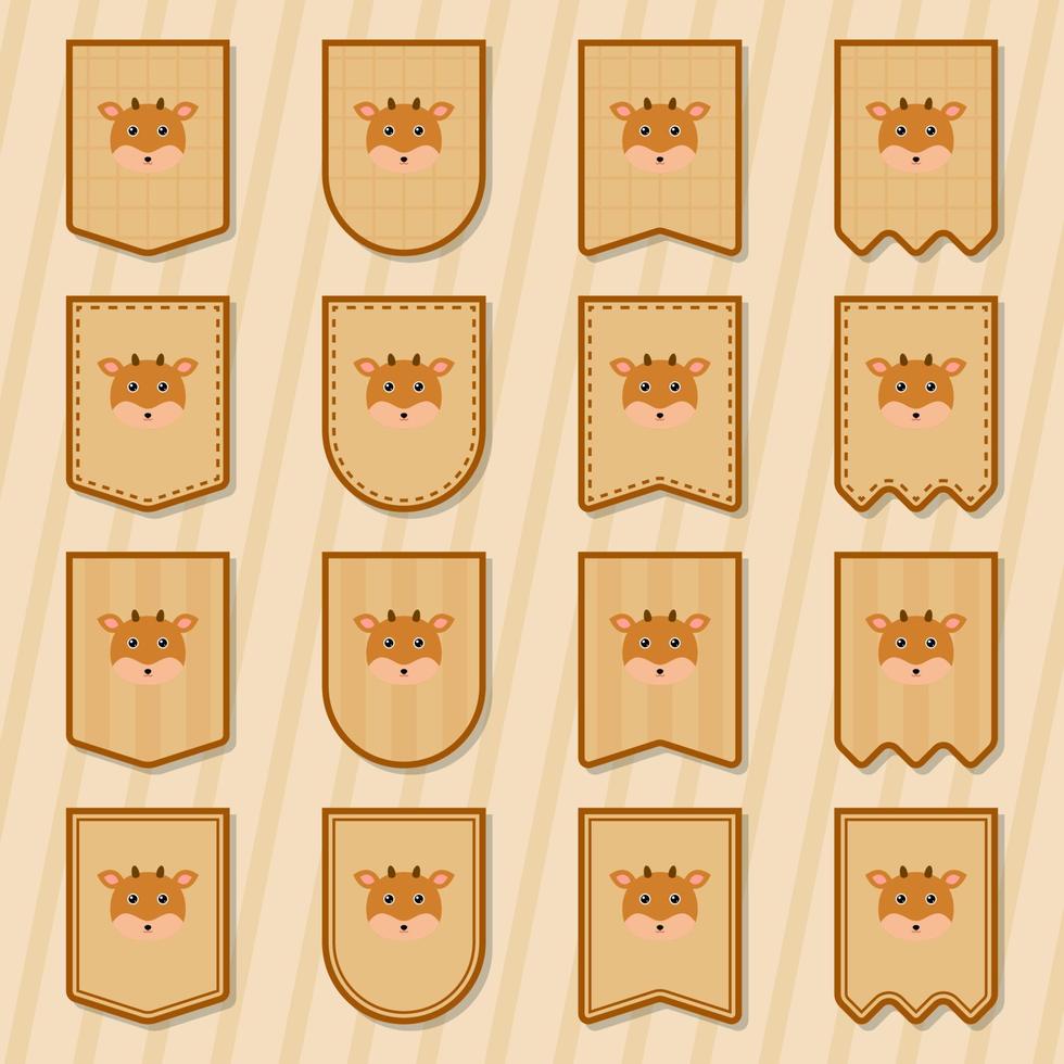 Note sticker set with Deer vector