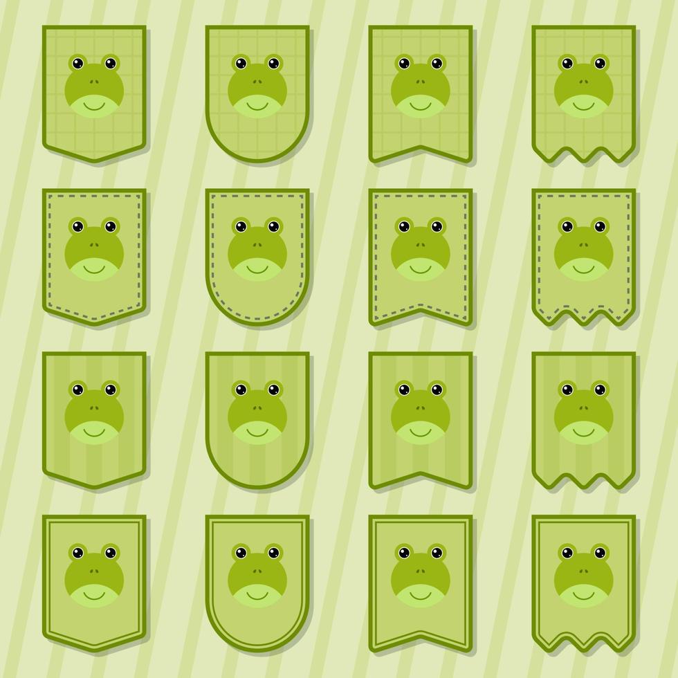 Note sticker set with Frog vector