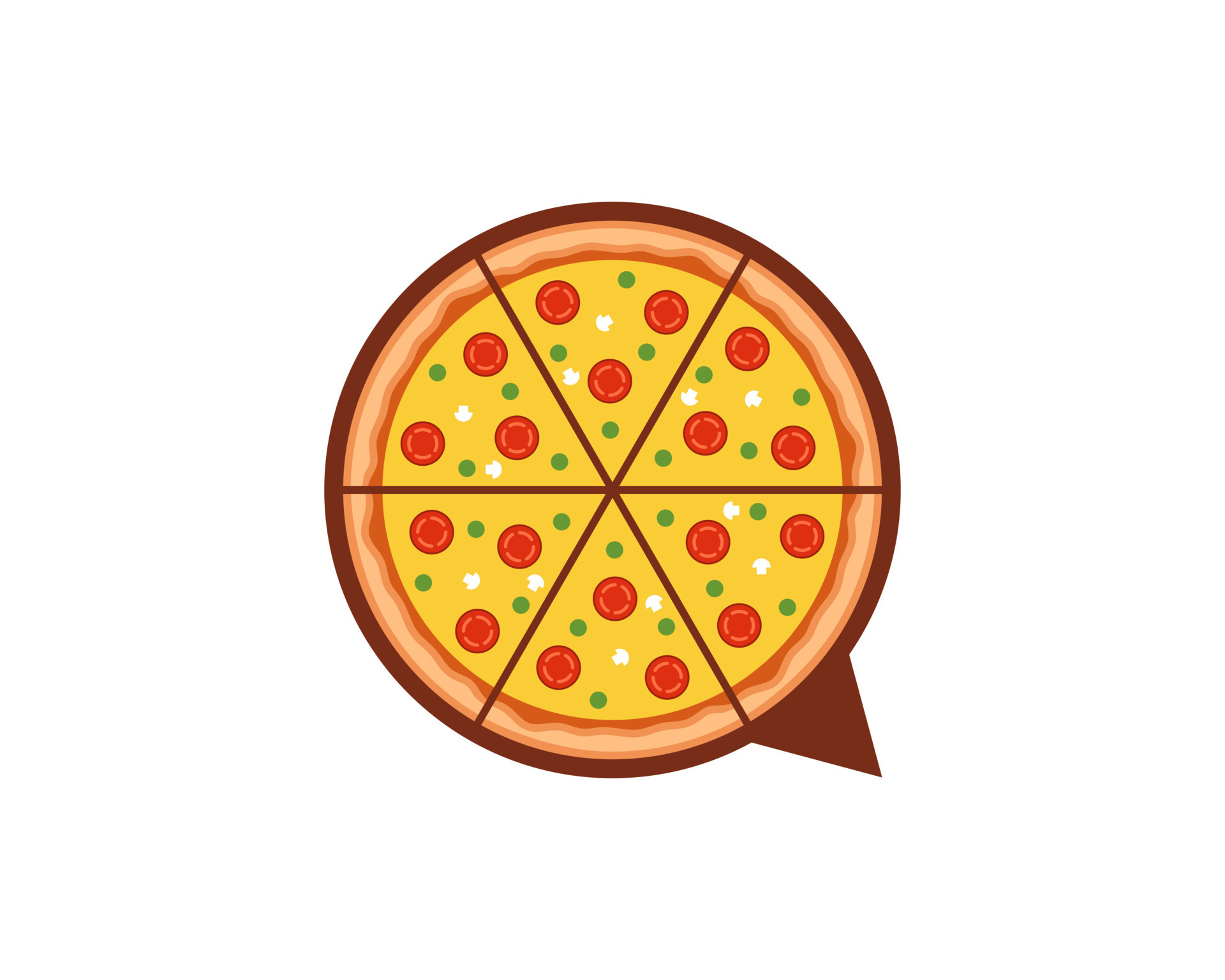 pizza talk or food consulting 8828468 Vector Art at Vecteezy