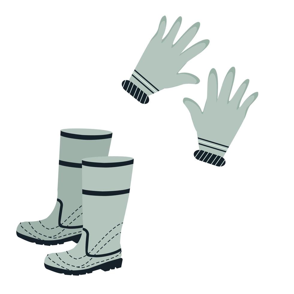 autumn boots and gloves300622 vector