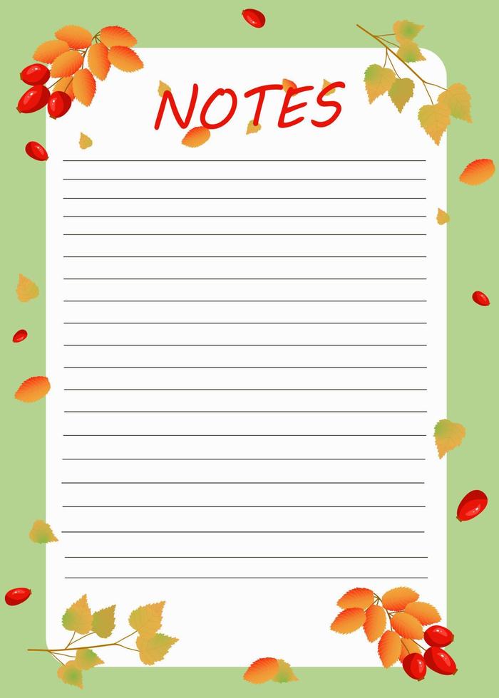 handy planner for notes vector