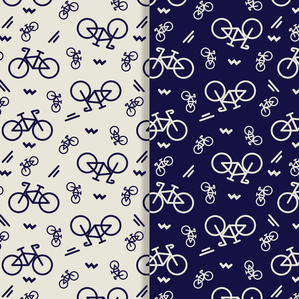 icono de bicicleta ilustración de ciclismo diseño de patrón vectorial sin costuras. adecuado para fondo, textil y papel de regalo. vector