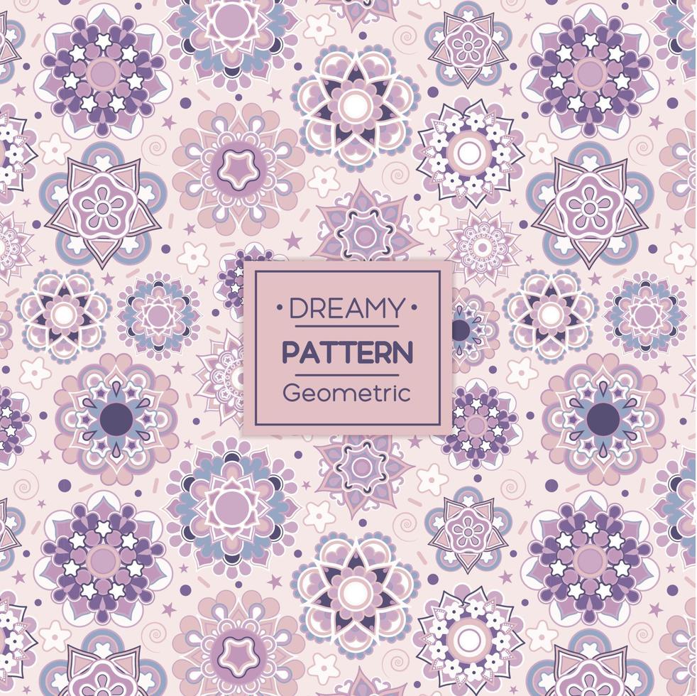 Geometric floral shape seamless pattern vector