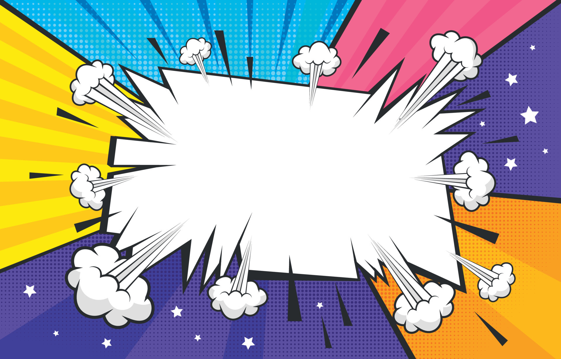 Colorful Pop Art Style Comic Book Page Template 8828914 Vector Art at