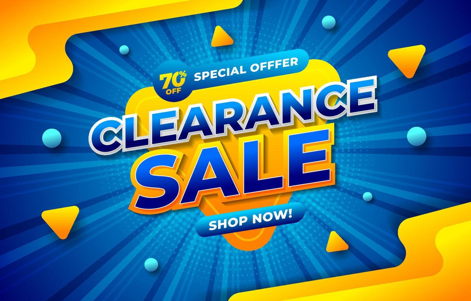 Clearance sale sign circular Royalty Free Vector Image