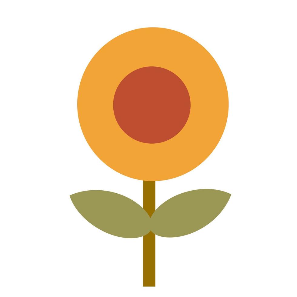 Geometric Retro Flower vector