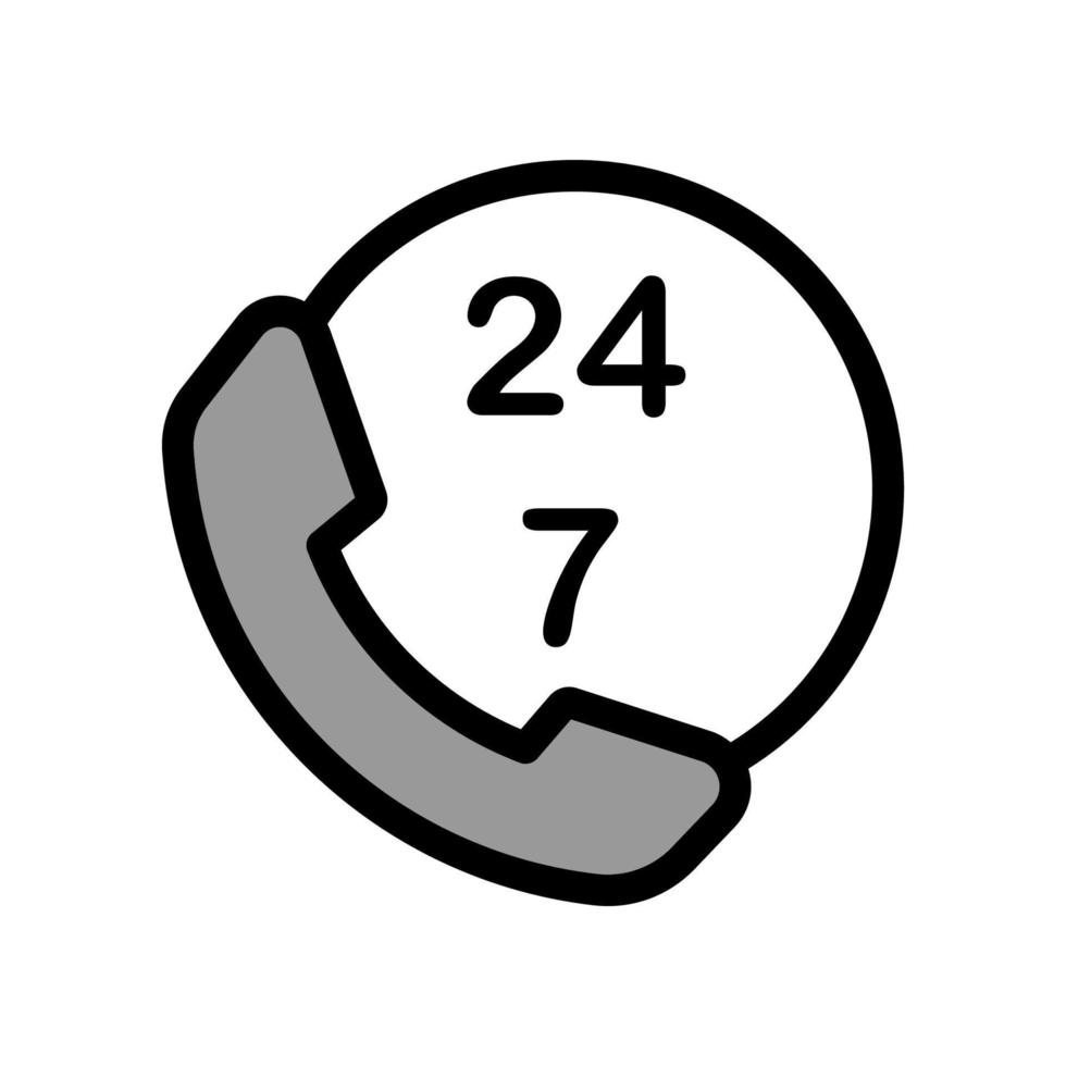 Illustration Vector Graphic of 24-7 label icon