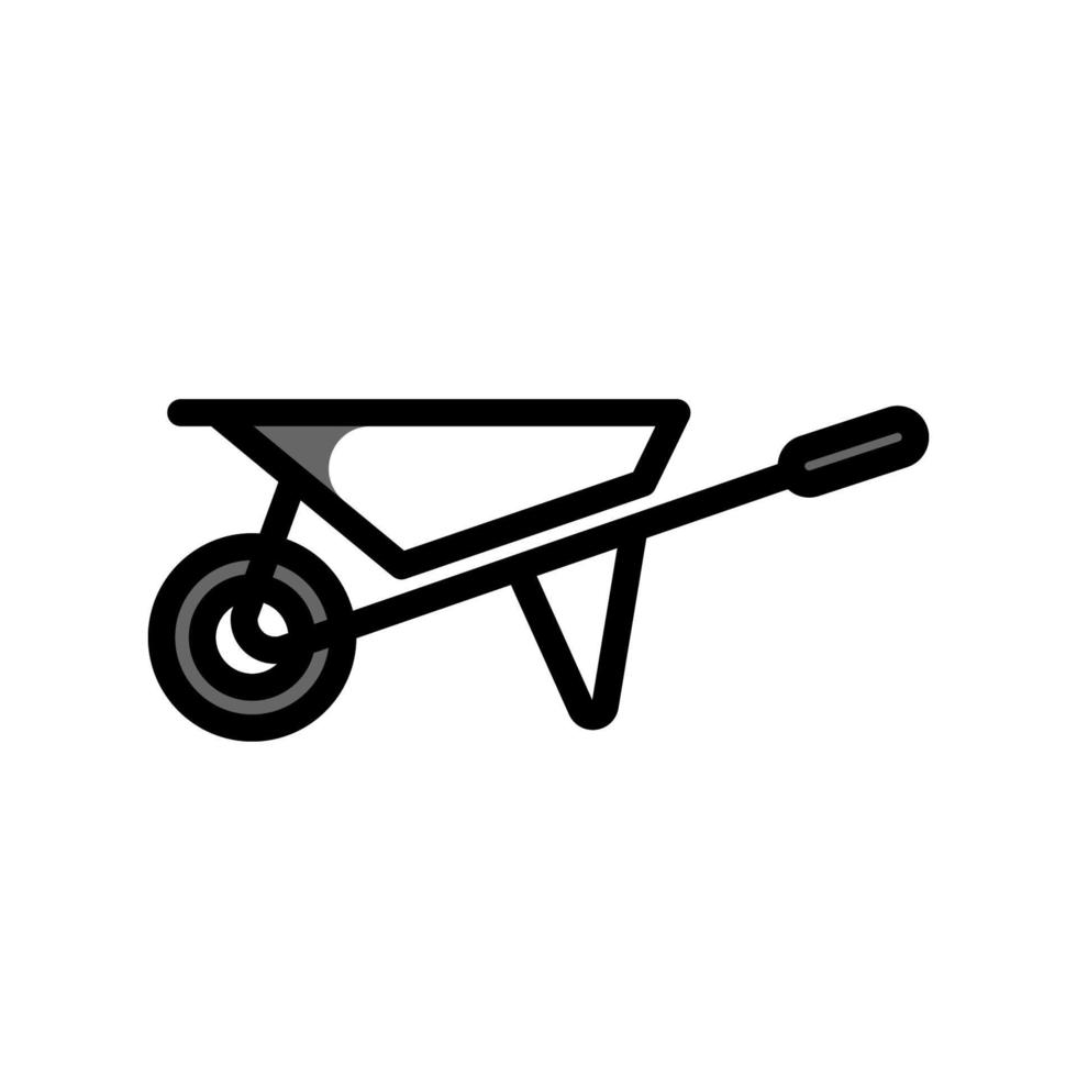 Illustration Vector Graphic of Wheelbarrow icon