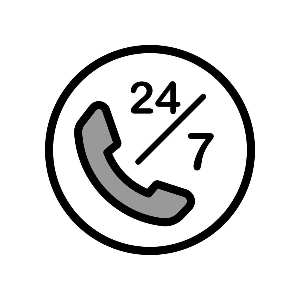 Illustration Vector Graphic of 24-7 label icon