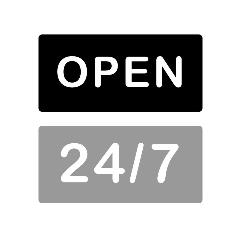 Illustration Vector Graphic of 24-7 label icon