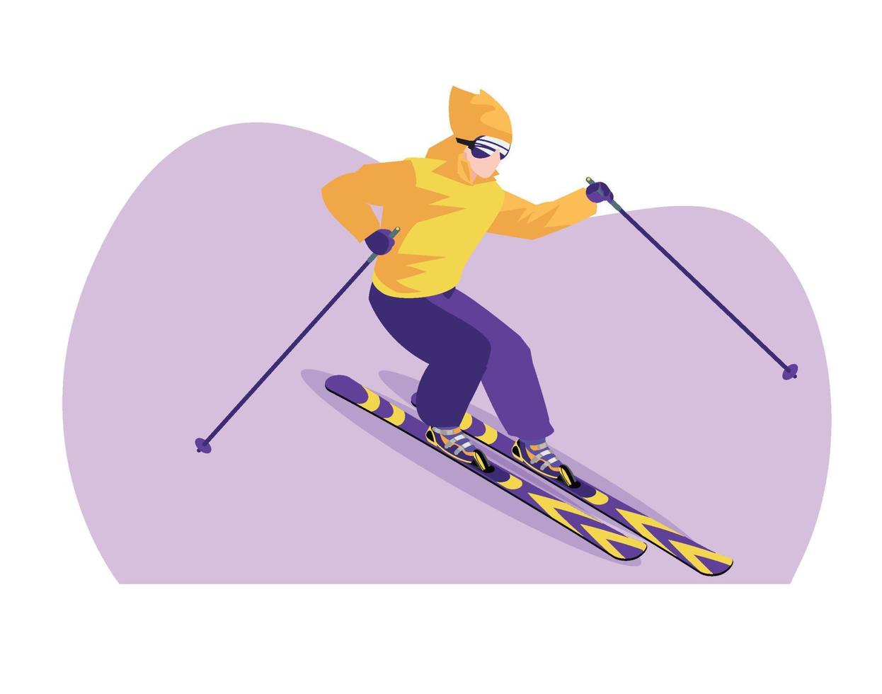 snowboarder en acción vector ilustración
