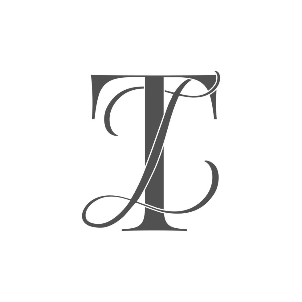 ti ,it, monogram logo. Calligraphic signature icon. Wedding Logo Monogram. modern monogram symbol. Couples logo for wedding vector