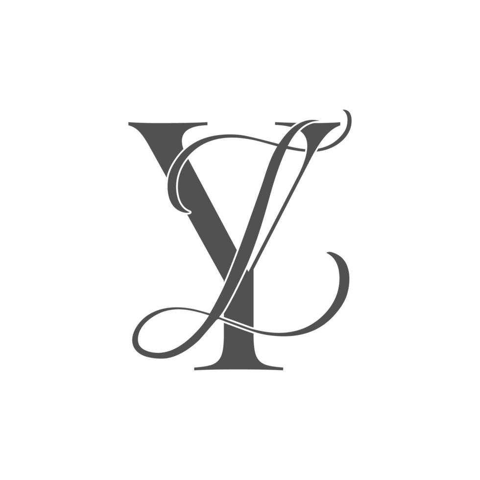 yi ,iy, monogram logo. Calligraphic signature icon. Wedding Logo Monogram. modern monogram symbol. Couples logo for wedding vector