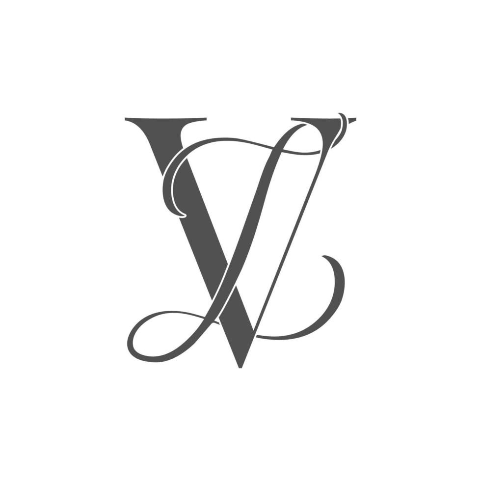 vi ,iv, logotipo del monograma. icono de firma caligráfica. monograma del logotipo de la boda. símbolo de monograma moderno. logotipo de parejas para la boda vector