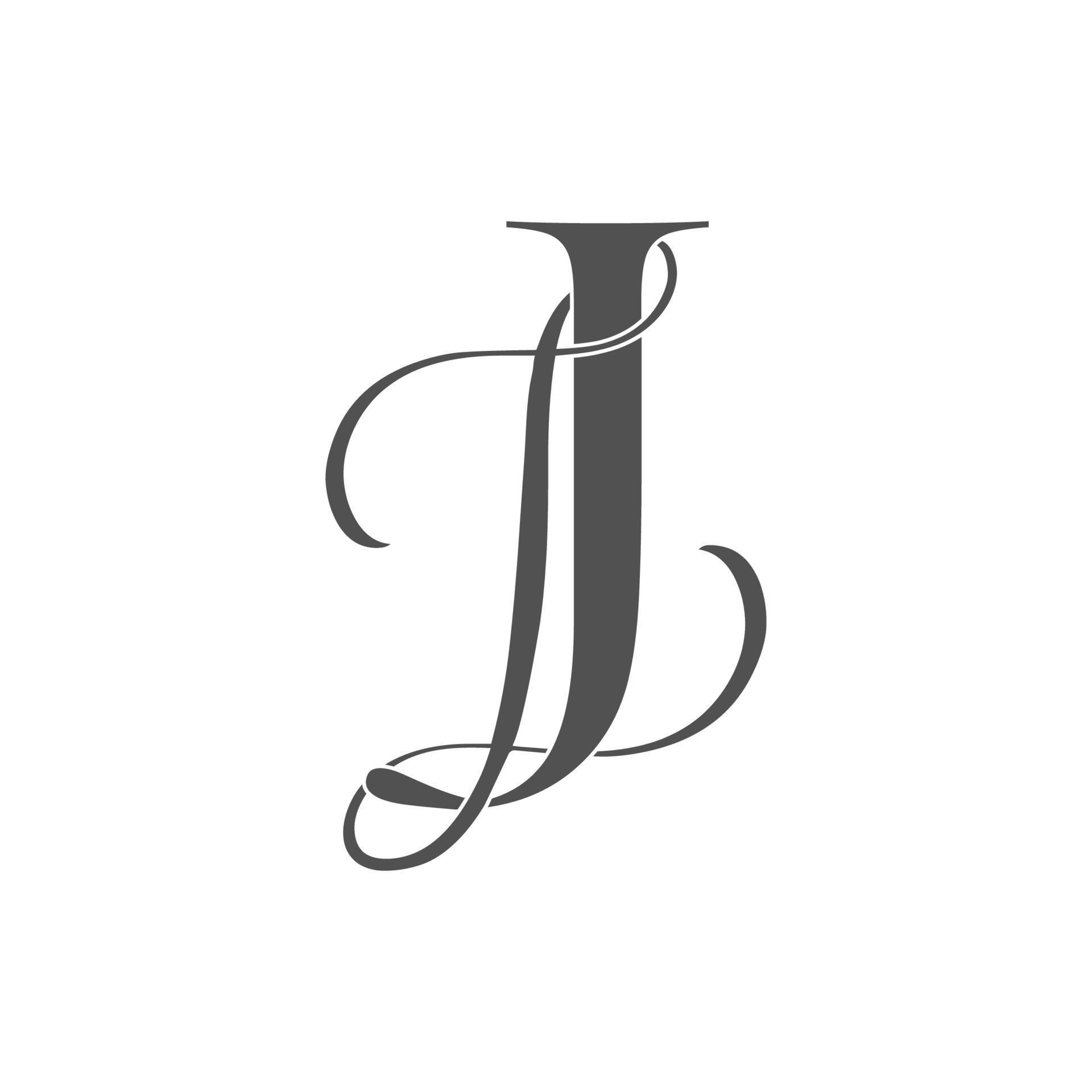 ji ,ij, monogram logo. Calligraphic signature icon. Wedding Logo ...