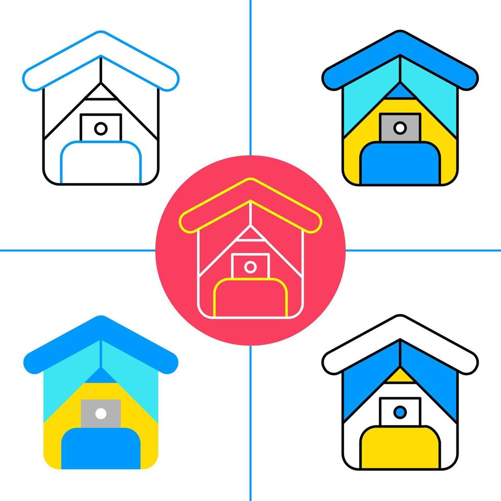 work from home on white background vector