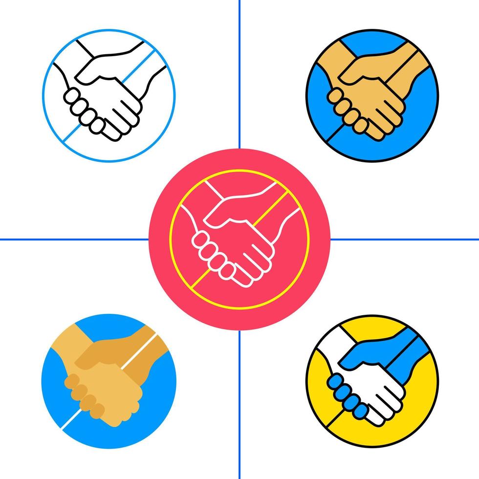 no handshake on white background vector