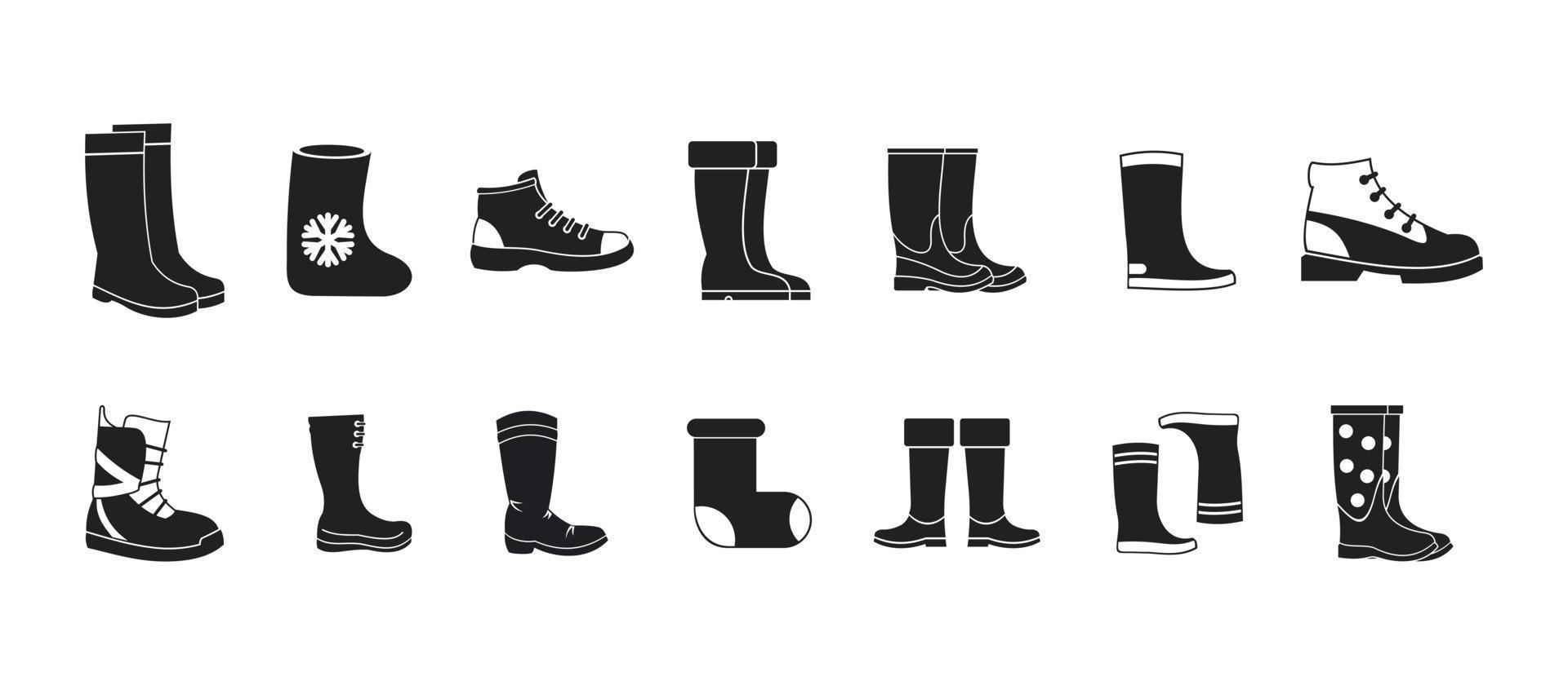 Boots icon set, simple style 8830335 Vector Art at Vecteezy