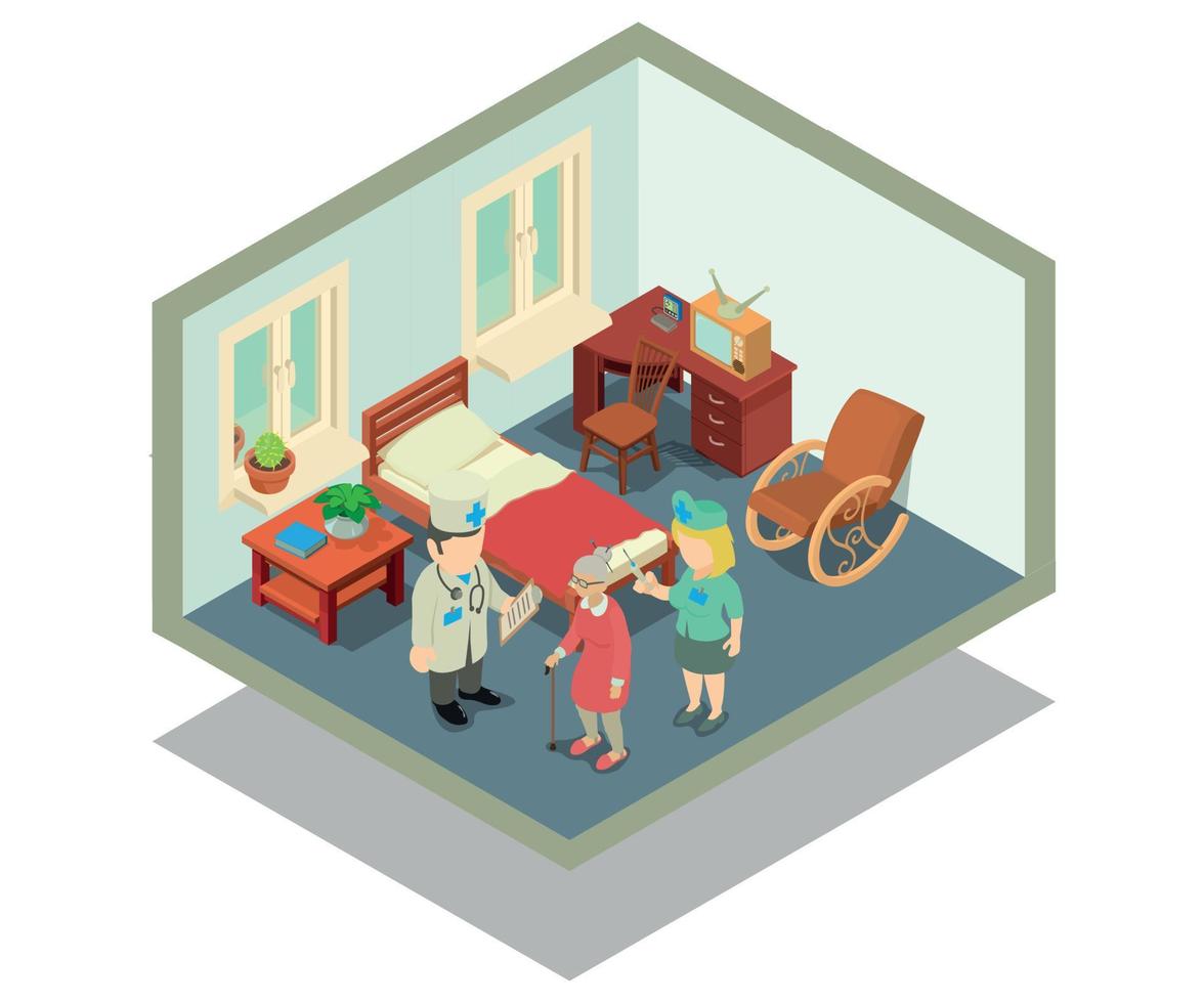Chamber concept banner, isometric style vector