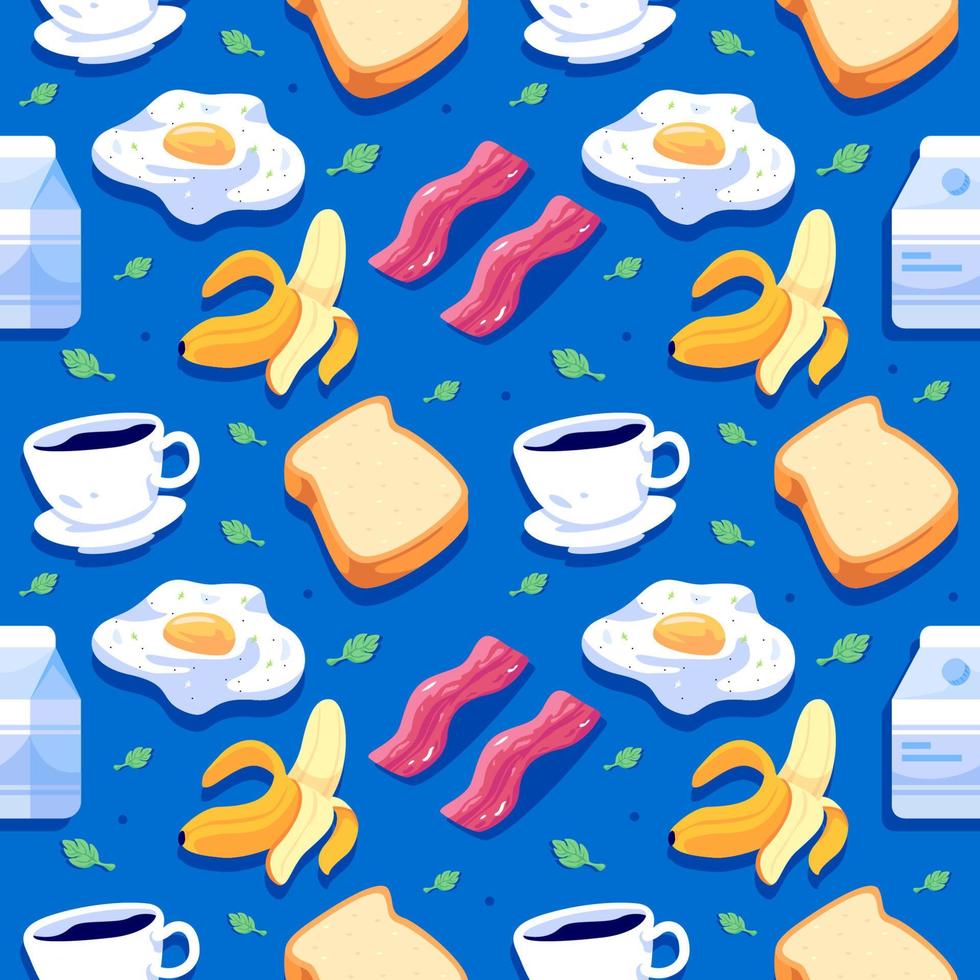 Breakfast Seamless Pattern vector