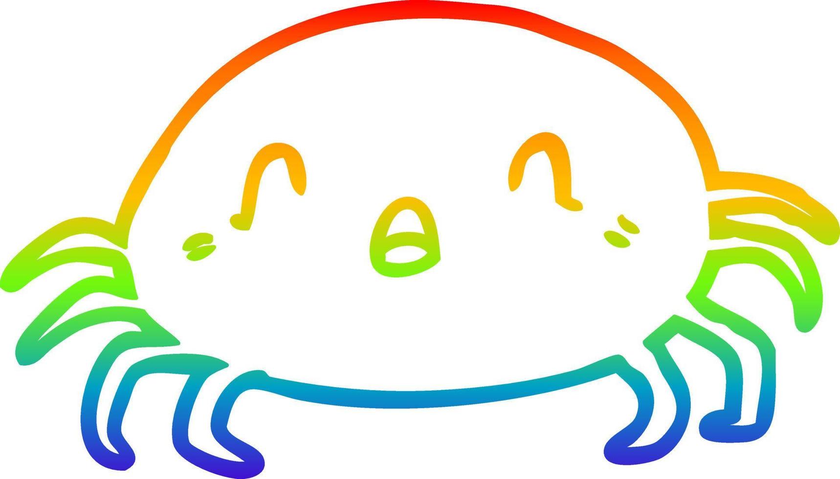 rainbow gradient line drawing halloween spider vector