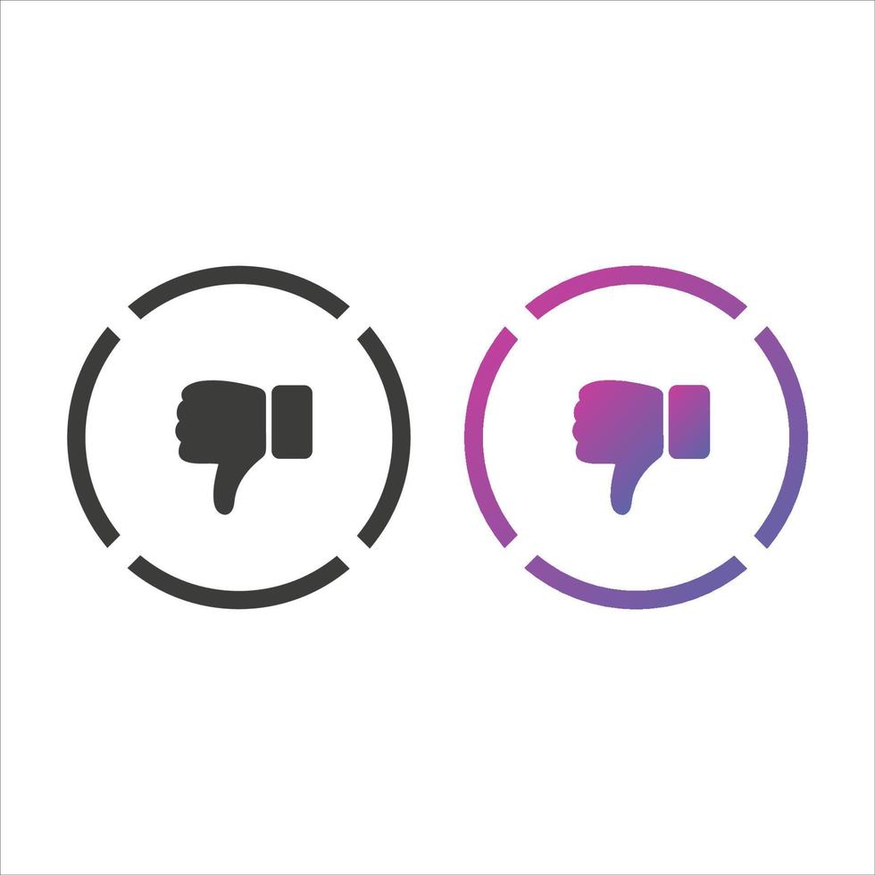 Dislike or Unlike Flat Icon vector