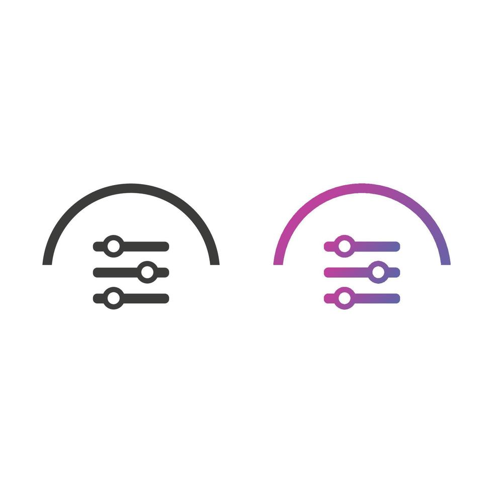Setting Slider Flat Icon vector