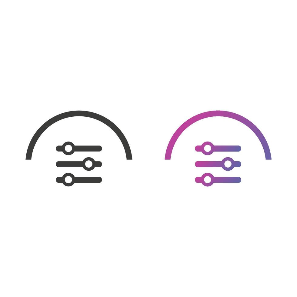 Setting Slider Flat Icon vector