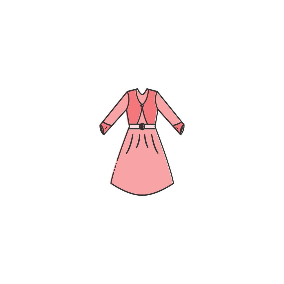 vestido, icono, vector, ilustración, diseño vector