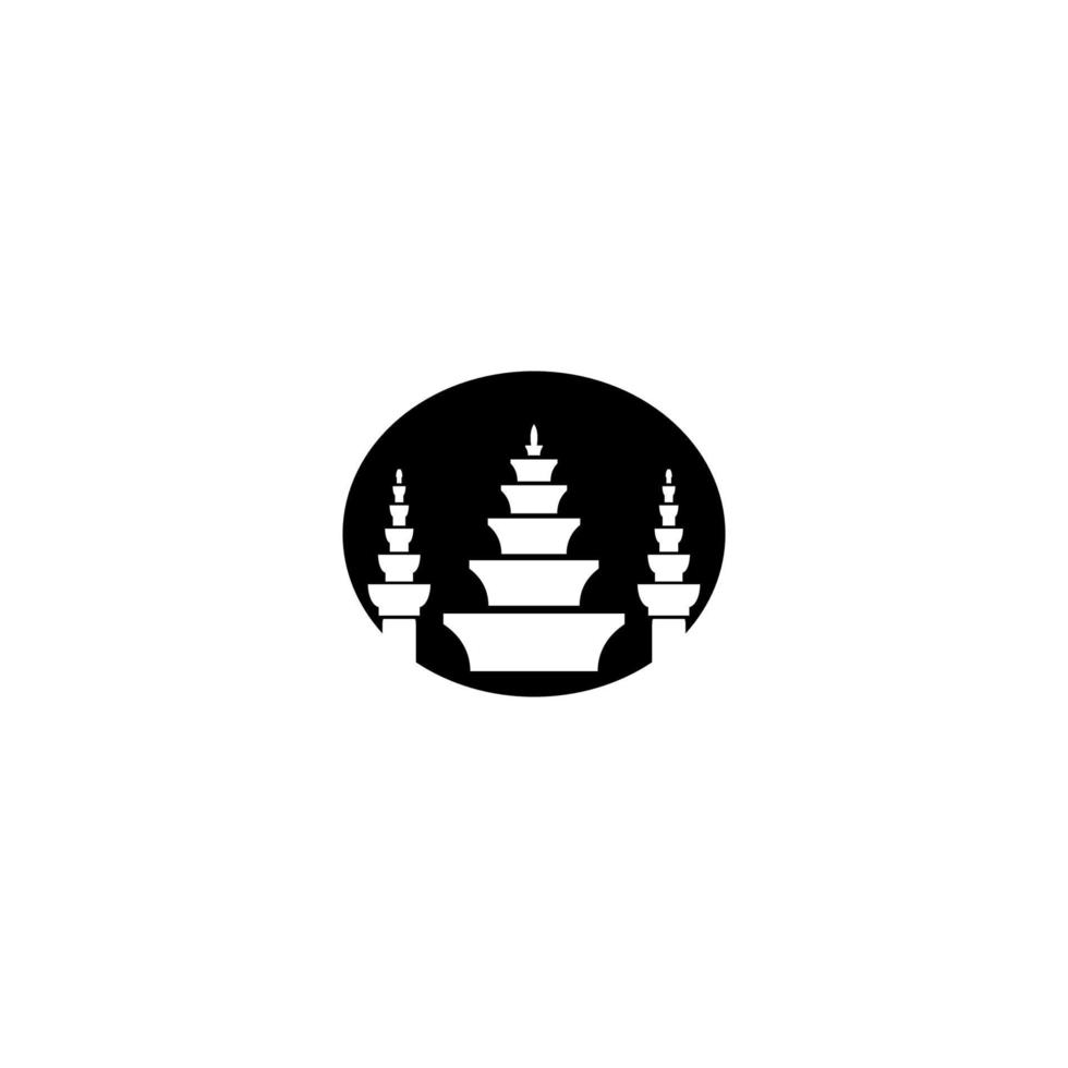 Ilustración de diseño de icono de vector de templo