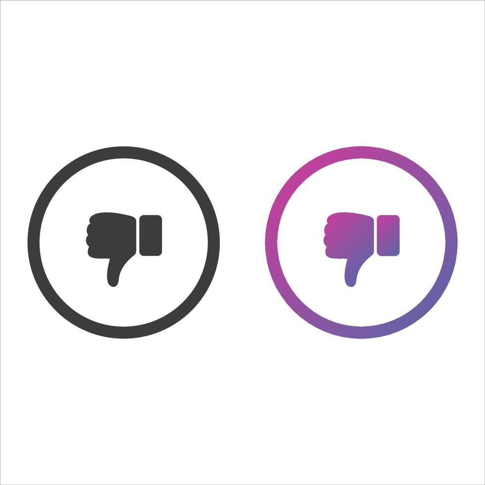 Dislike or Unlike Flat Icon vector