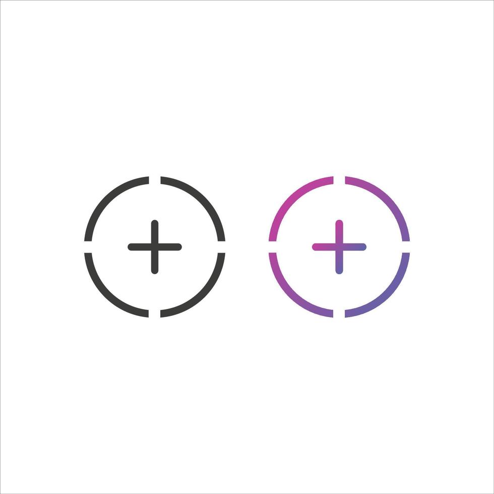 Add, Plus Icon Set vector