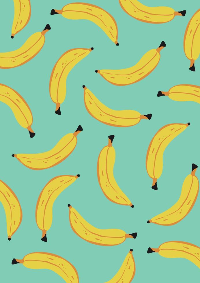 banana fruit pattern vector illustration