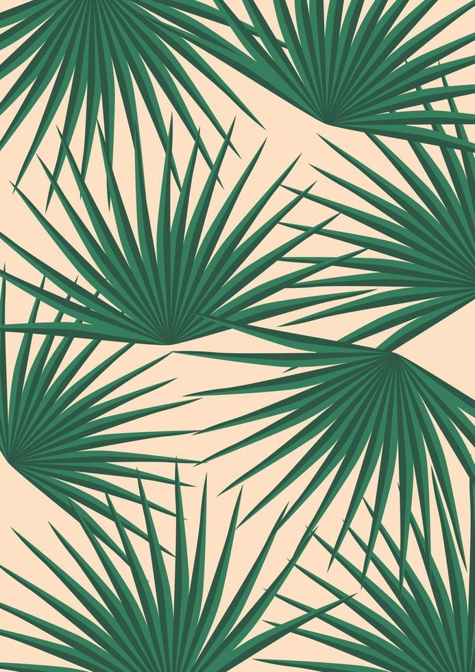 green tropical pattern bacground vector