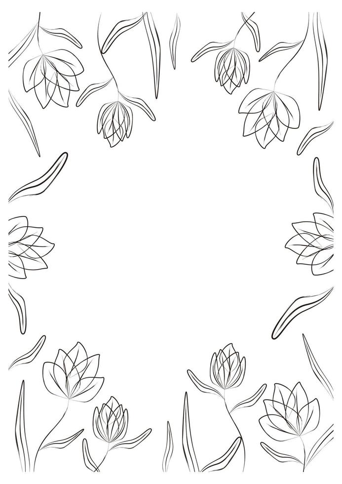 drawing floral pattern background vector