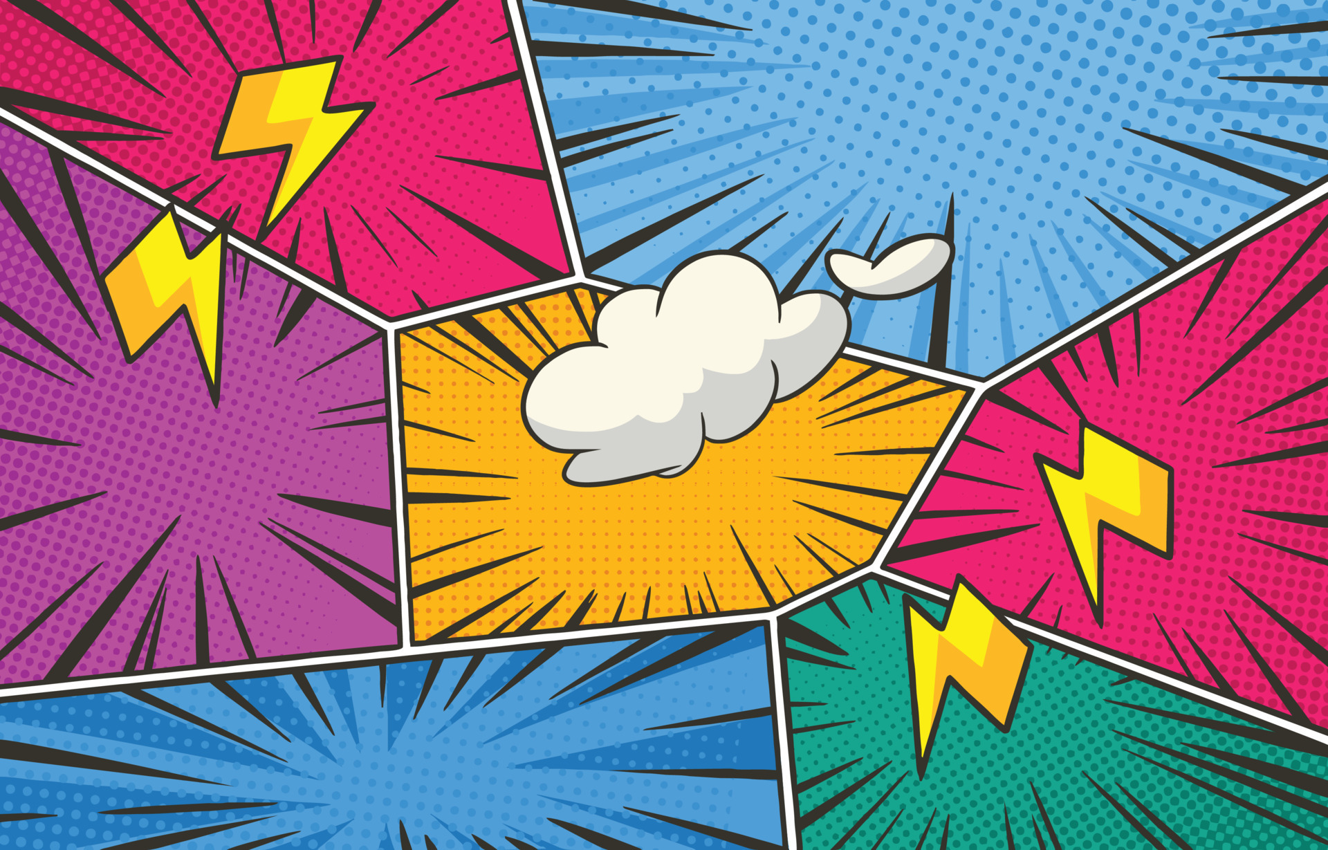 Background With colorful comic Popart Theme 8831628 Vector Art at Vecteezy