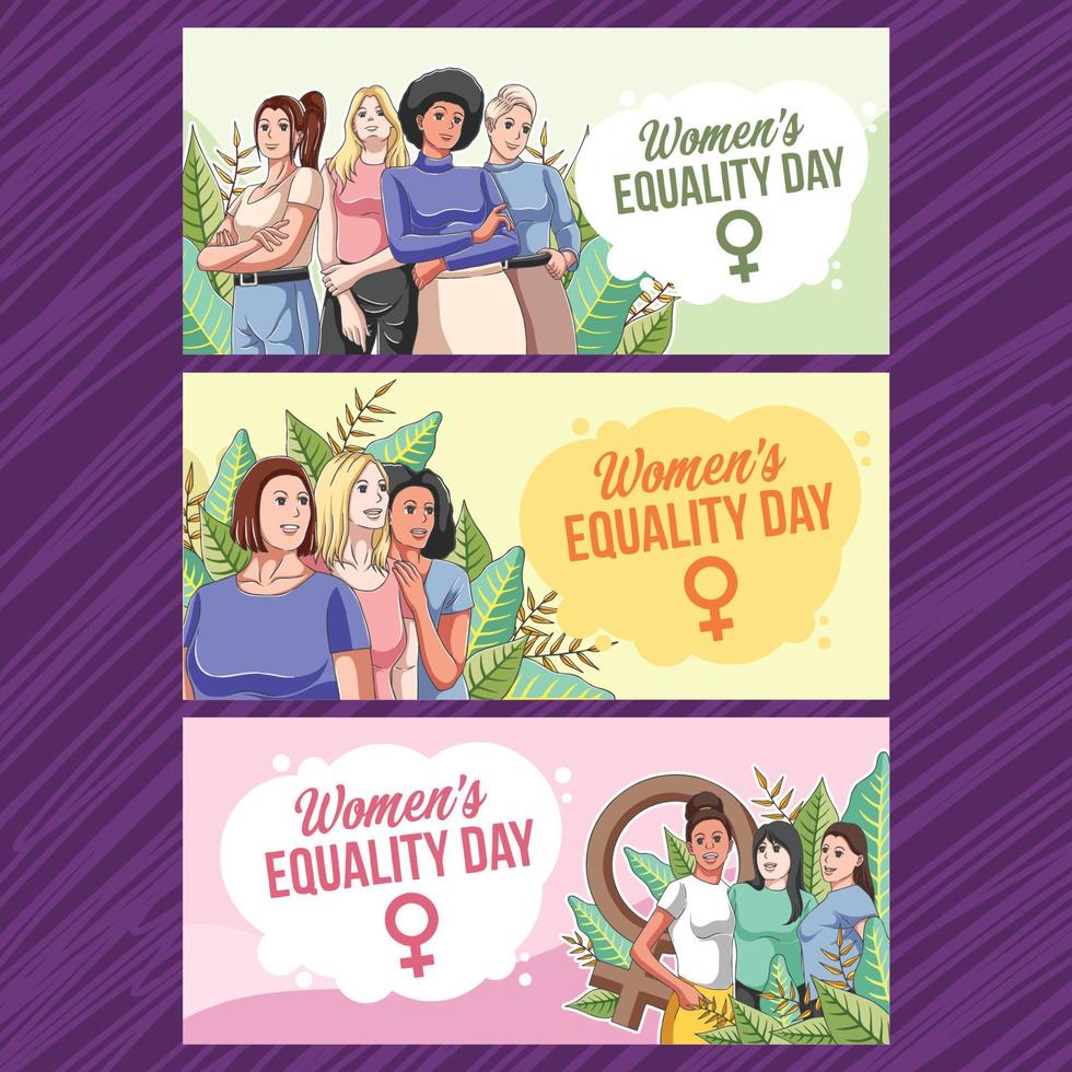 Event with the theme of Women Equality Day banner vector